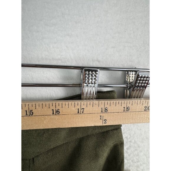 Nanette Lepore Kick Crop Suede Pants 90s Olive sz XL - Picture 5 of 9